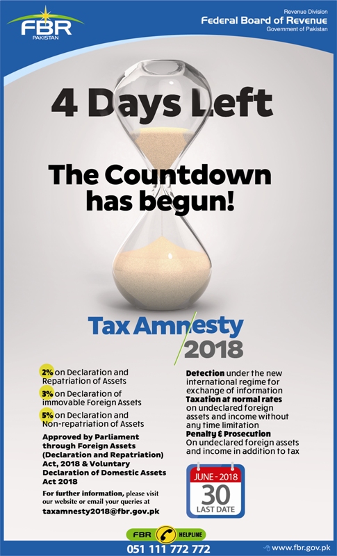 Avail Tax Amnesty 2018, Only 4 days left 